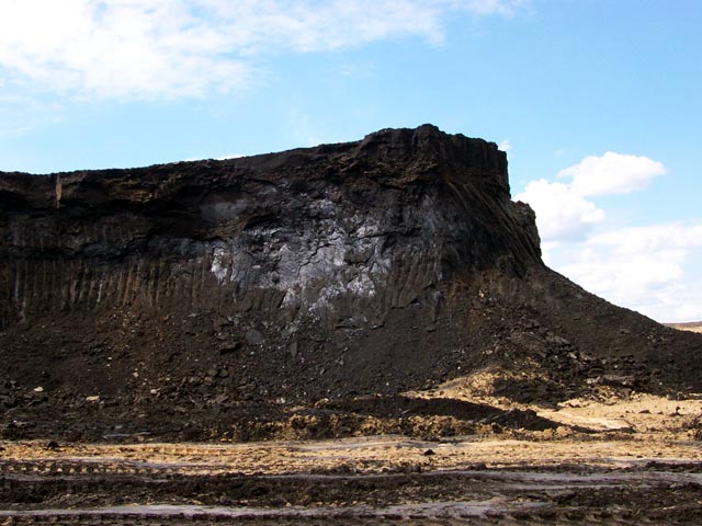 <i>on voit bien la structure geologique du sol de l'alberta</i>