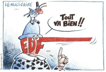 une caricature d'EDF  propos du nuclaire