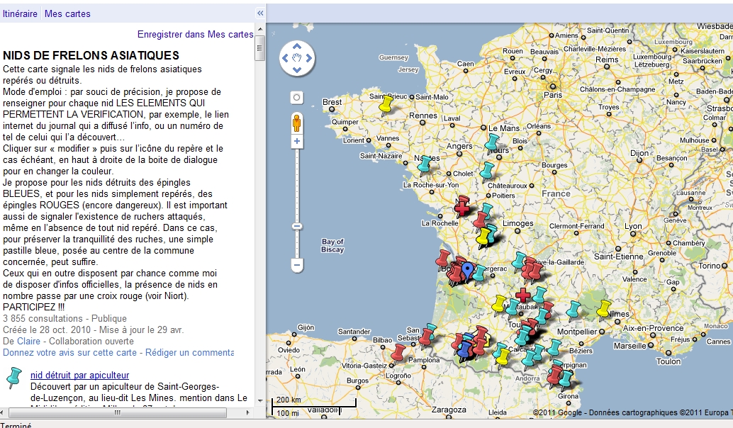 Carte de l'invasion de l'AAAFA