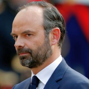 Newly-appointed French Prime Minister Edouard Philippe attends a handover ceremony at the Hotel Matignon, in Paris, France, May 15, 2017 REUTERS/Charles Platiau - RTX35XZF